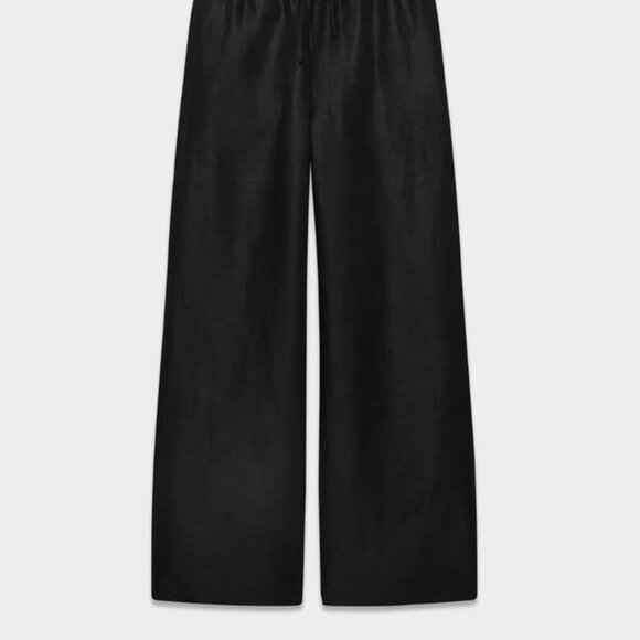 Aritzia wide leg linen blend lodge pants - cozy black lounge pants - Size medium - Picture 4 of 4